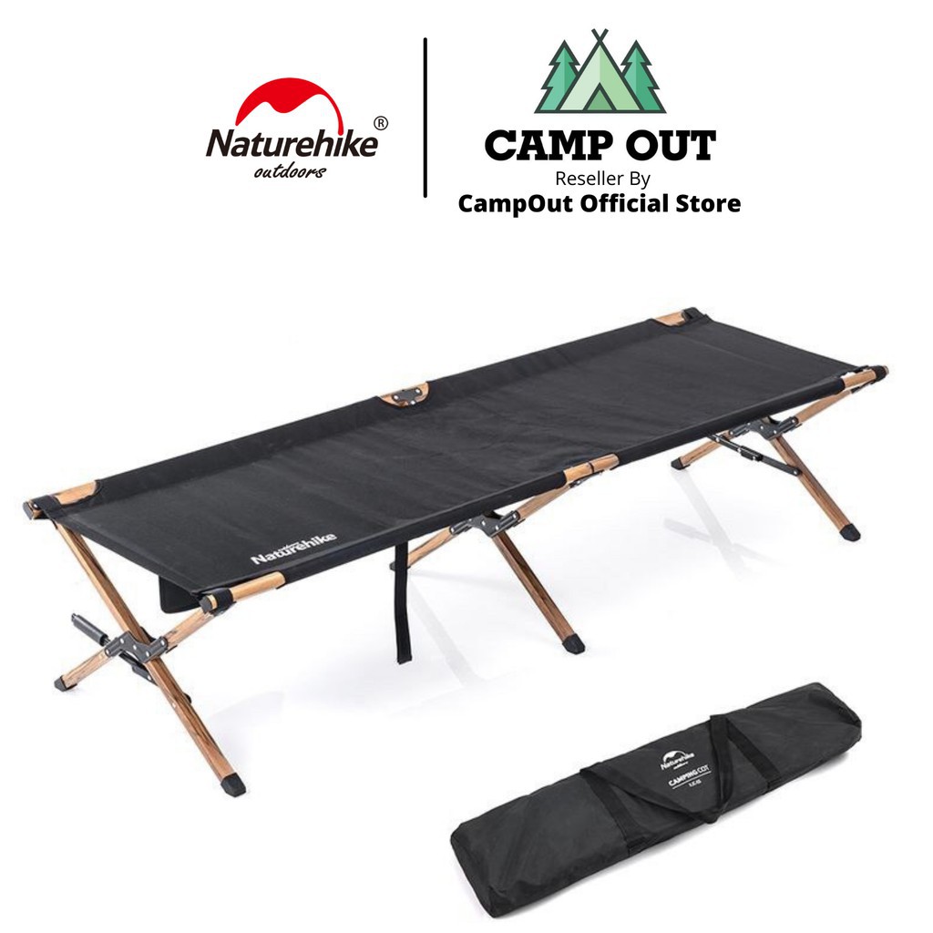 Naturehike đồ cắm trại campoutvn giường xếp cắm trại du lịch dã ngoại vân gỗ A117