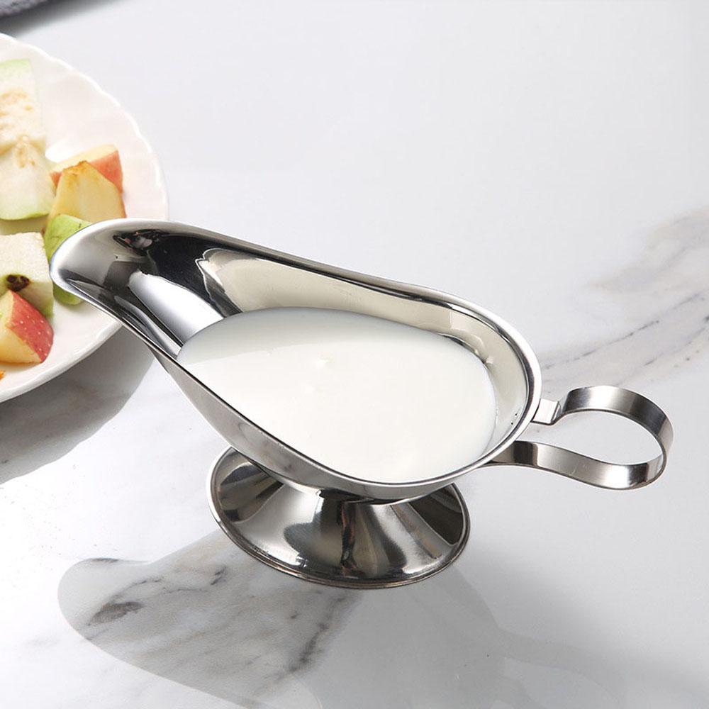 Chén Đựng Nước Sốt Bằng Thép Không Gỉ Hình Chiếc Thuyền Màu Đen