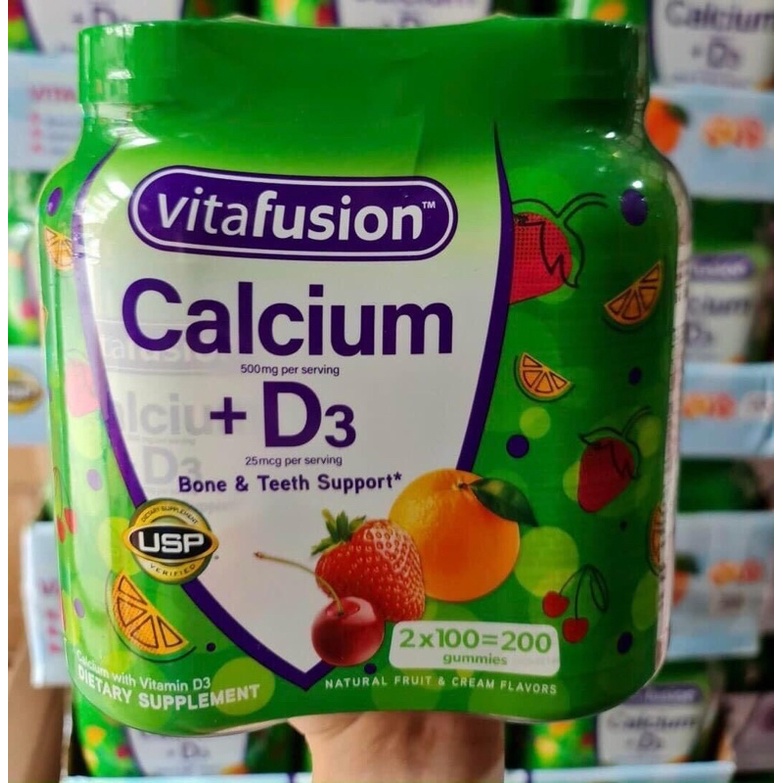 Kẹo Dẻo Calcium Vitafusion Gummy Vitamin 100 Viên