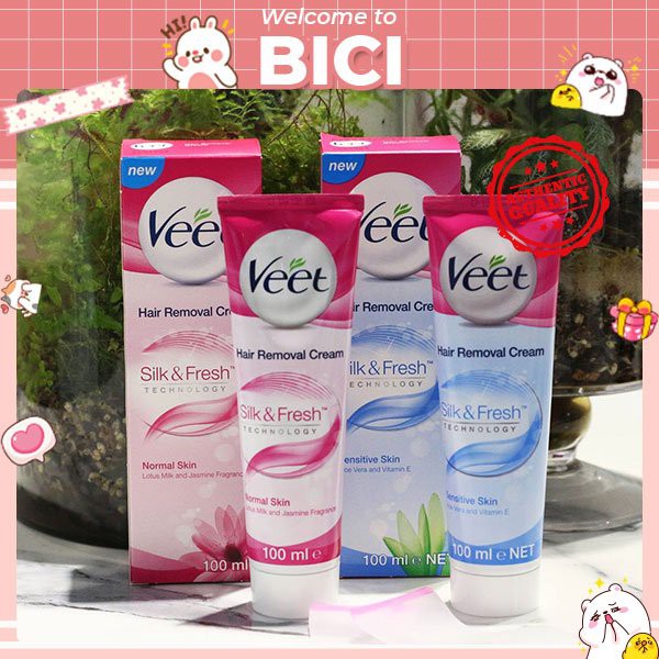 Kem tẩy lông Veet Silk Fresh 100ml Pháp