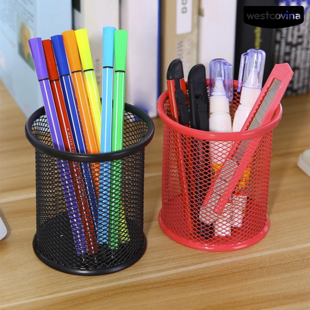 [Hot]✍Giá Đỡ Bút Bằng Sắt Chống Mòn Sức Chứa Lớn Tiện Dụng Cho Gia Đình