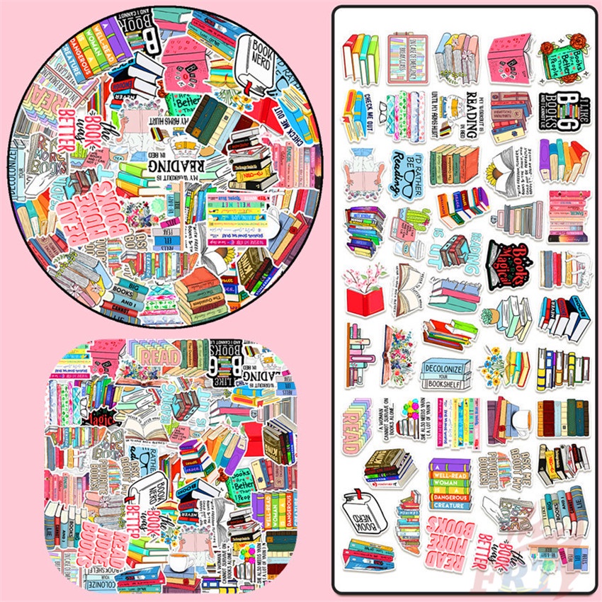 100Pcs/Set ❉ I Love Reading Series B - Reading Good Books Stickers ❉ DIY Fashion Decals Doodle Stickers
