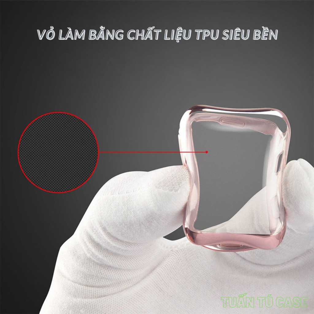 Ốp Bảo Vệ Kèm Dán Cường Lực cho Apple Watch Series SE | 6/5/4/3/2/1 38mm 40mm 42mm 44mm