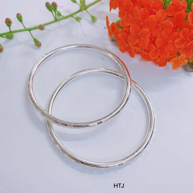 VÒNG TAY NỮ BẠC TA - LẮC TAY MẪU CỨNG DÁNG PHAY