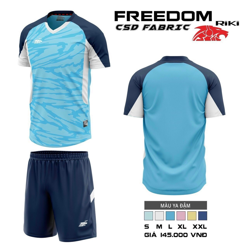 Quần Áo Đá Bóng Không LoGo RiKi Freedom _Mẫu Áo Đấu Hot, Giá Tốt 2021-2022
