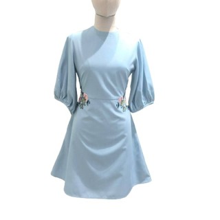 Olv - đầm somber sided embro dress