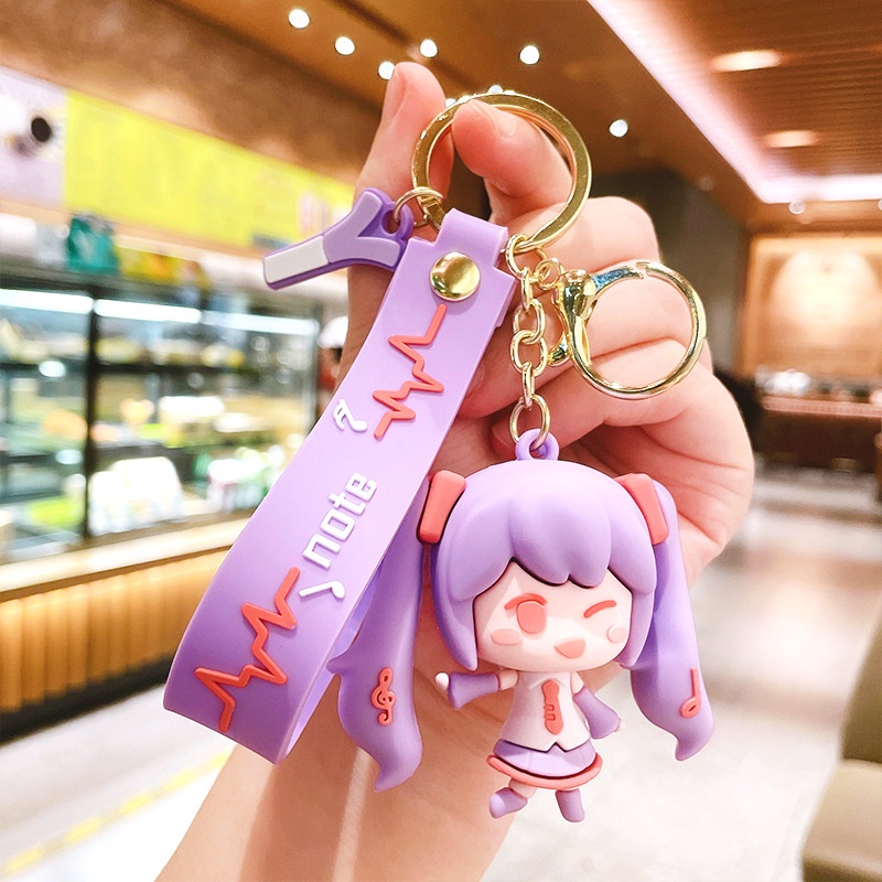 Móc khóa xe máy Hatsune Miku dễ thương, móc treo chìa khoá ô tô phong cách trẻ trung hot trend Tik Tok