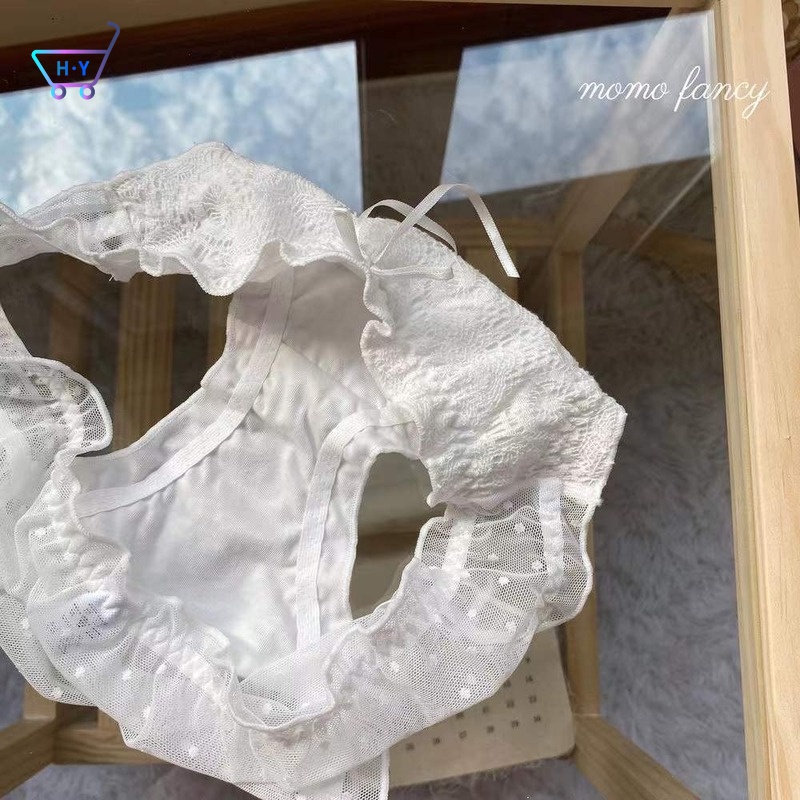 Áo Ngực Ren Thêu Hoa Phối Dây Ruy Băng Chéo Không Gọng Gợi Cảm Cho Nữ