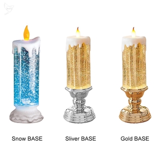 [d] Rechargeable Colour Electronic LED Waterproof Candle With Glitter Colour Changing LED Water Candle