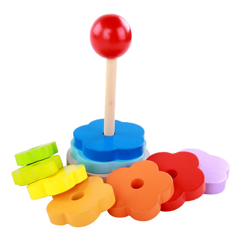 Tháp cầu vồng hoa - đồ chơi thông minh cho bé