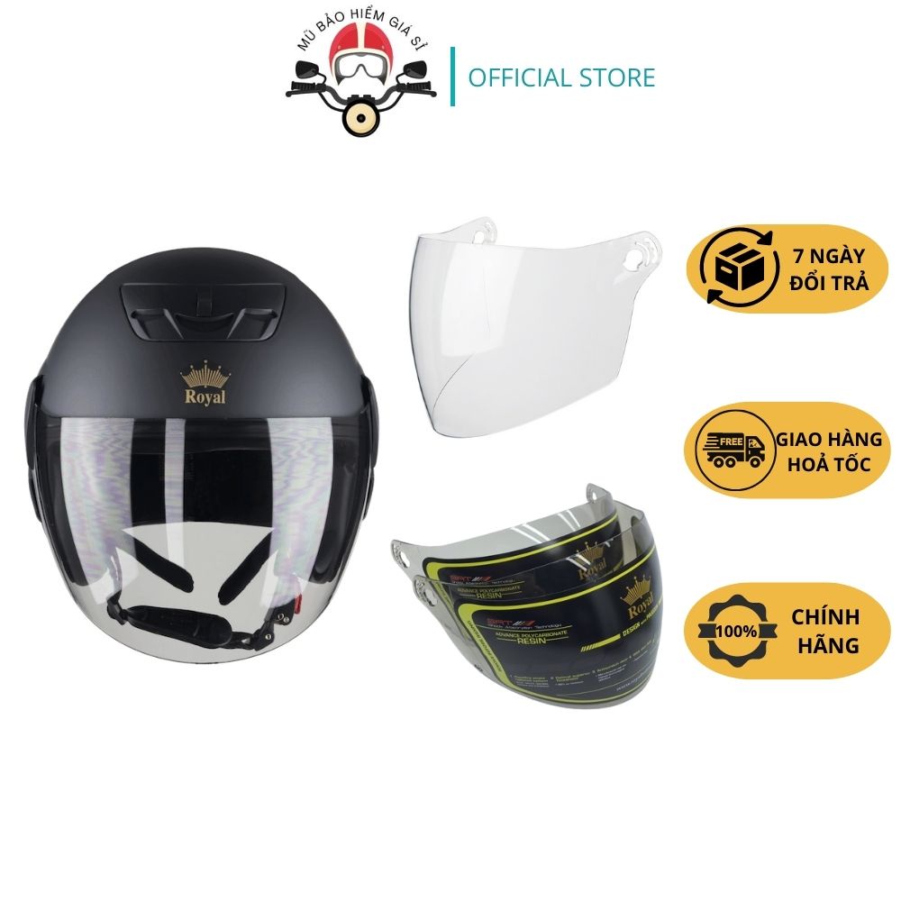 Kính Thay Thế Cho Mũ Bảo Hiểm Honda - Royal M01 Mũ 3/4