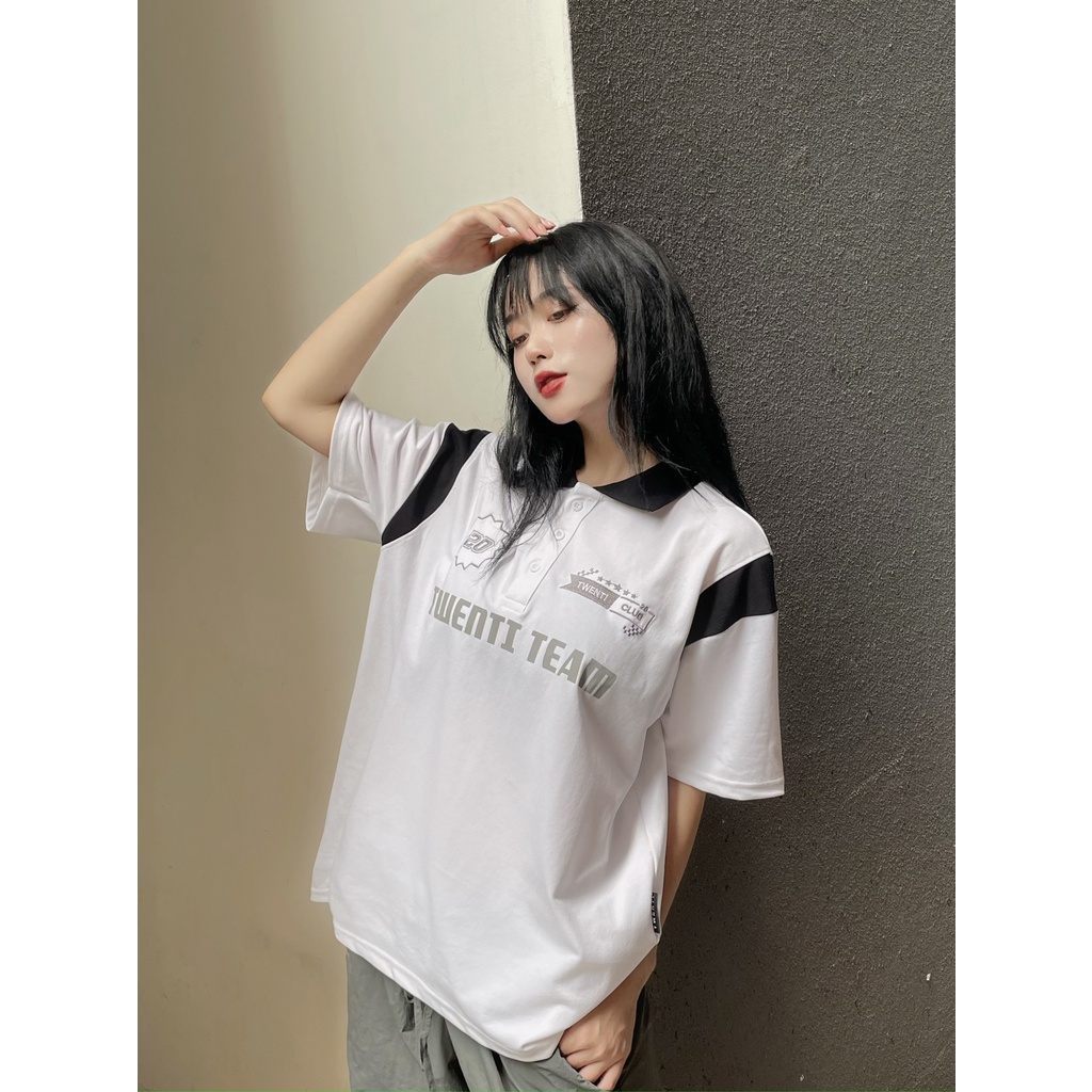 Áo Polo TWENTI Da Cá Sấu Đua Xe Năng Động