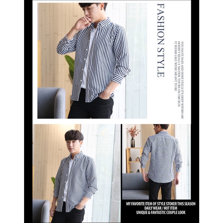 Áo Sơmi DàI Tay Kẻ SọC Đơn GiảN Cho Nam