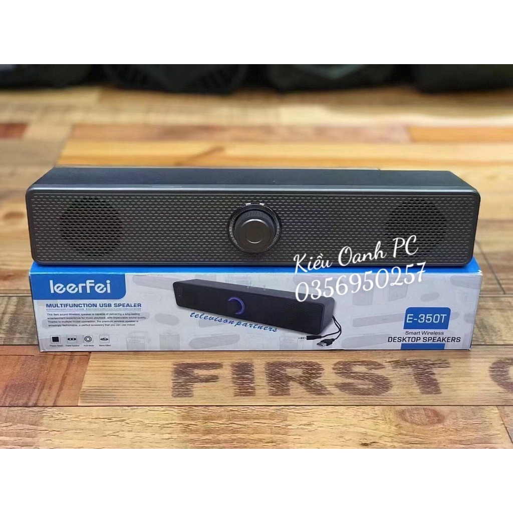 Loa vi tính 2.0 để bàn Leerfei E-350T Công Suất Lớn Dùng Cho Máy Vi Tính PC, Laptop, Tivi