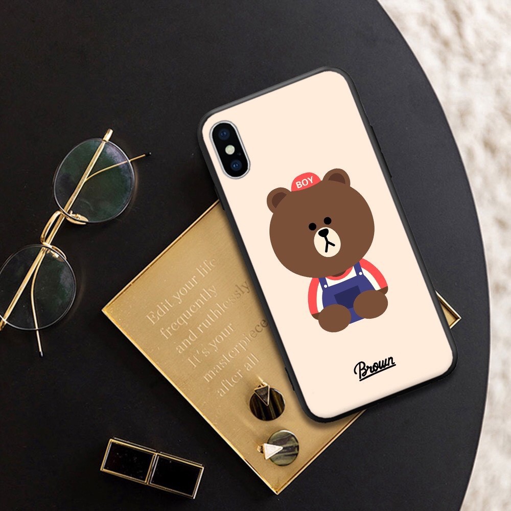 Ốp lưng iphone gấu Brown cho iphone 6 s plus 7 8 plus Xr X s max 11 11 pro max 12mini 12 pro max