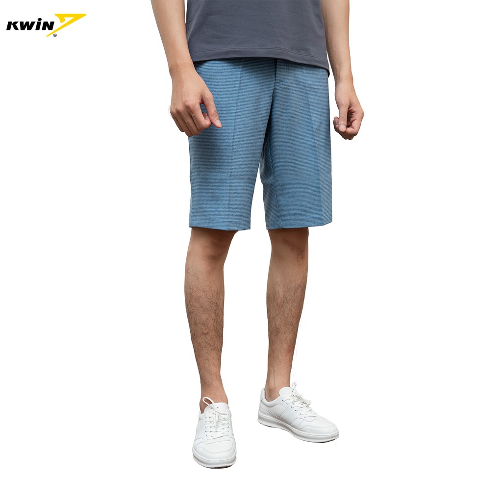 Quần short nam Kwin phom dáng regular fit suông nhẹ, chất co giãn chống nhăn KSO006S1