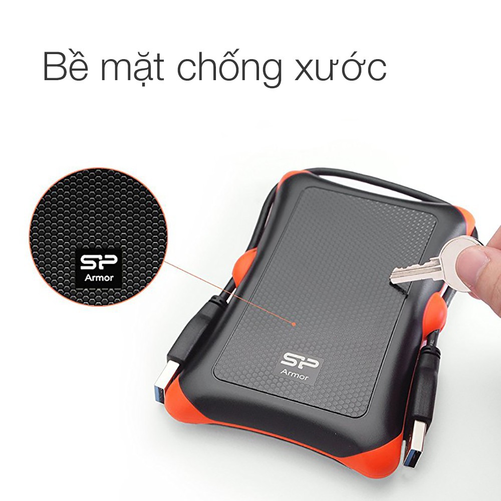 L Ổ cứng di động chống sốc 1TB / USB 3.1 A30 Silicon Power Armor chống sốc 25