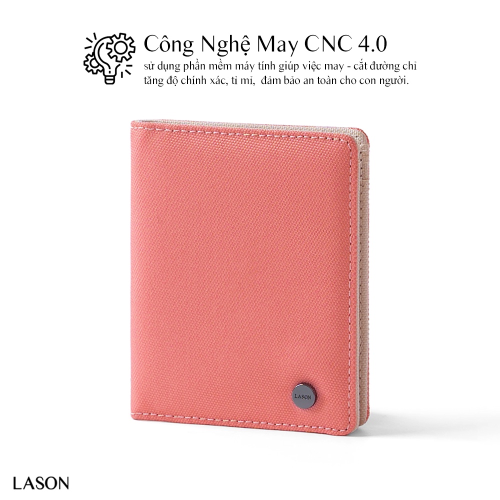 Ví Vải Đựng Tiền MLADEN ĐỨNG Canvas Polyester Nhập Khẩu Cao Cấp Chống Thấm Nước Unisex Nam Nữ Đẹp Chính Hãng LASON
