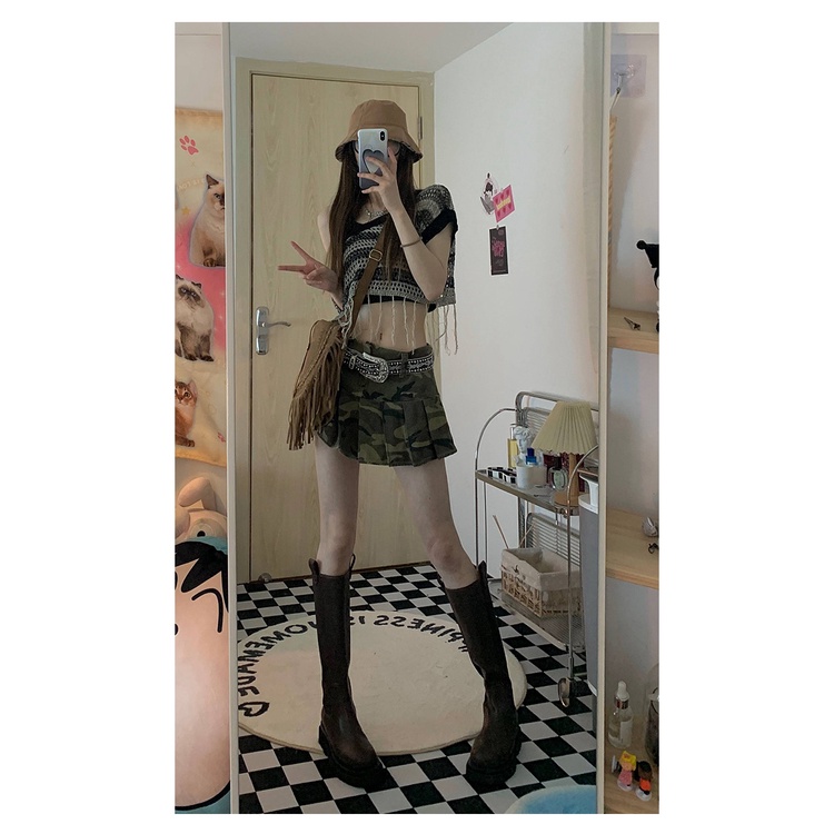 Set Áo Len Trễ Vai + Chân Váy Ngắn Thời Trang Nữ