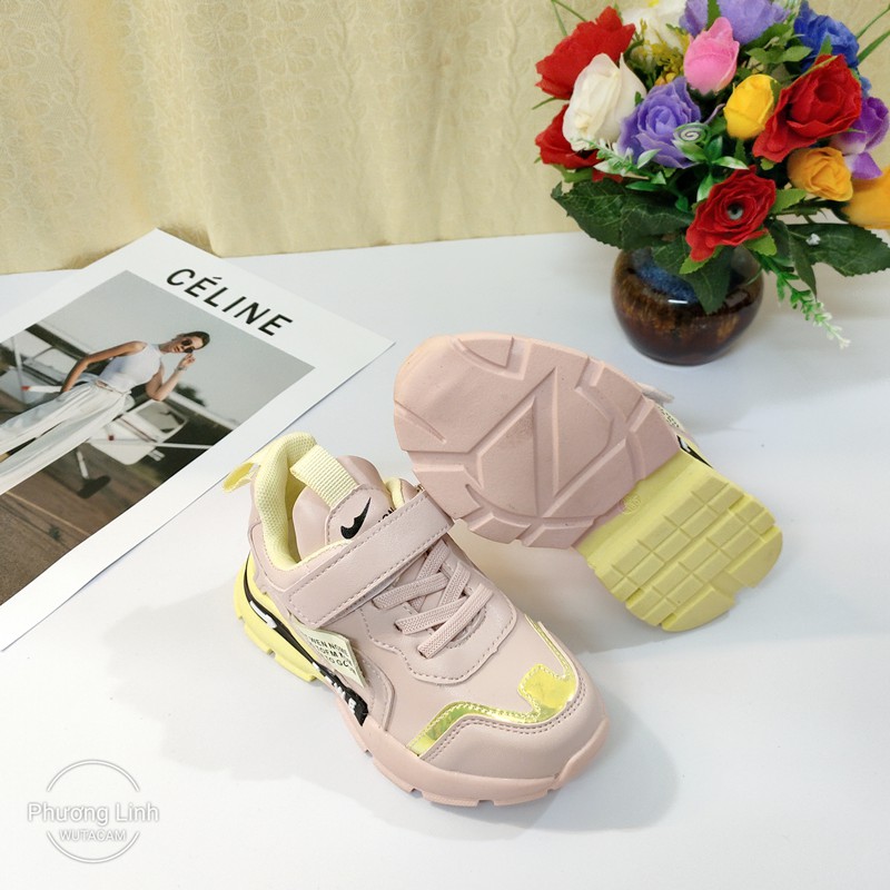 Giày thể thao bé trai bé gái, Giày trẻ em dáng thể thao phong cách Hàn Quốc siêu nhẹ chống trơn trượt E21