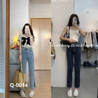 Quần bò xẻ gấu thời trang hàn quốc