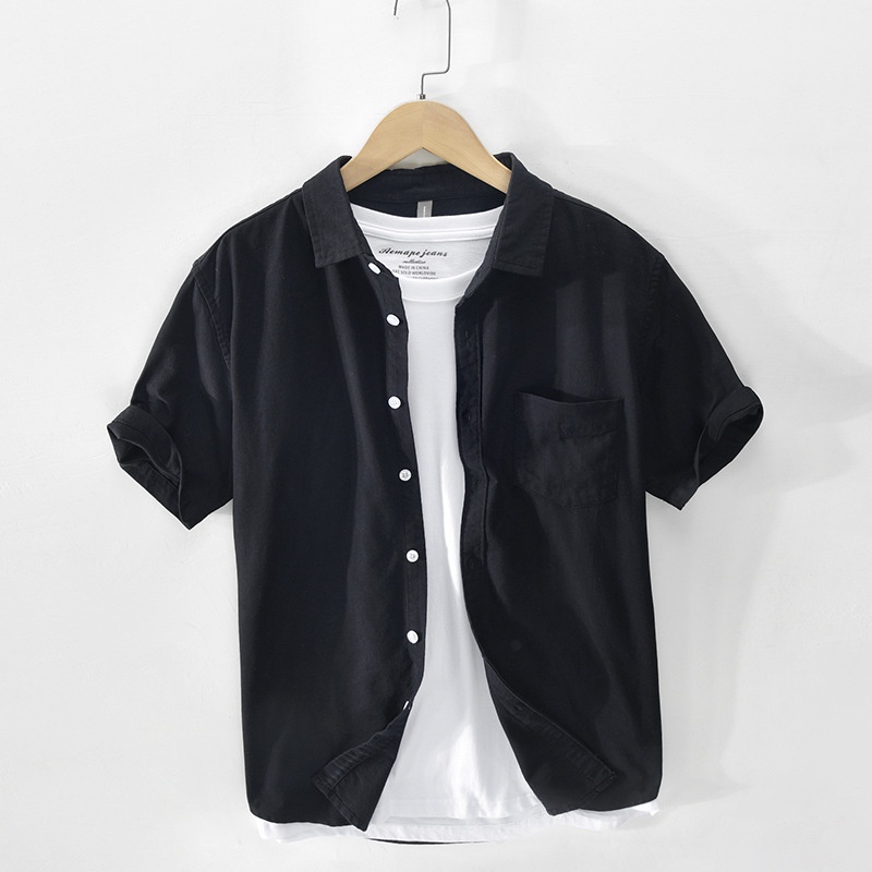 Keep Casual Áo Sơ Mi Vải Cotton Tay Ngắn Thiết Kế Trẻ Trung Cho Nam