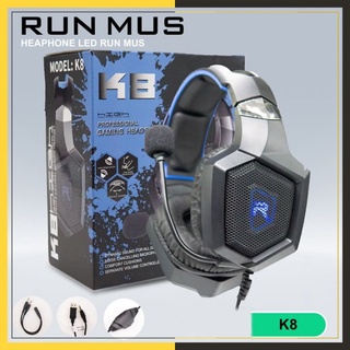 Tai nghe chụp tai chuyên game máy tính k8 super gaming cho game thủ chống ồn, tạp âm, siêu bass