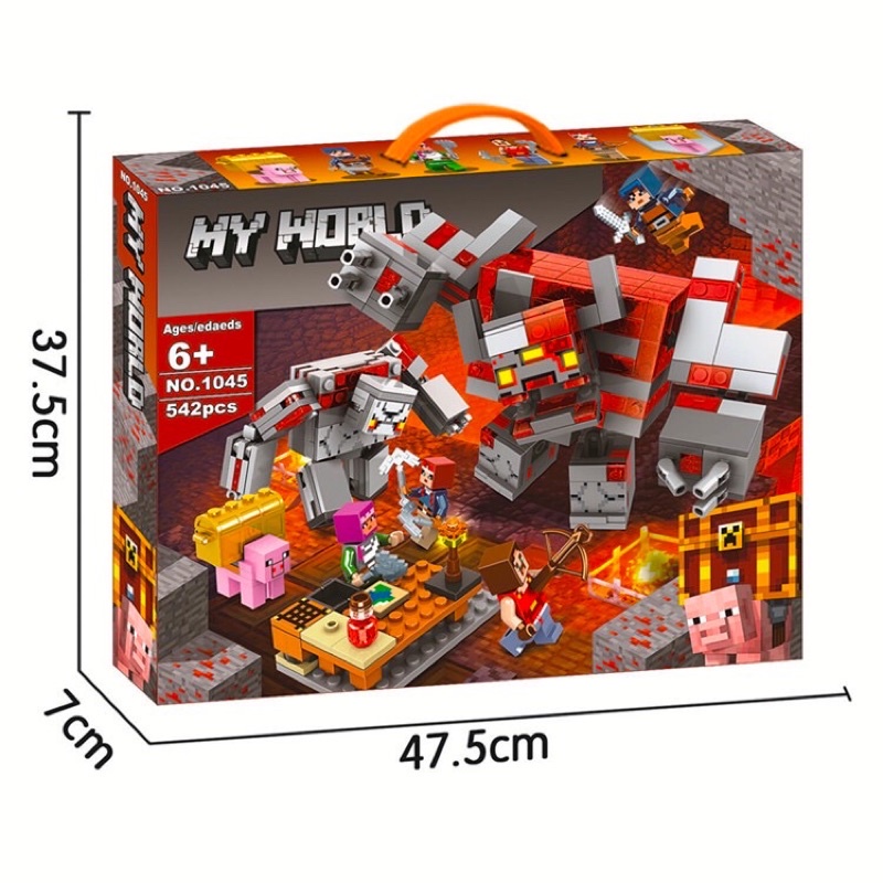 Lego Xếp Hình Minecraft Người Khổng Lồ Đá Dung Nhan