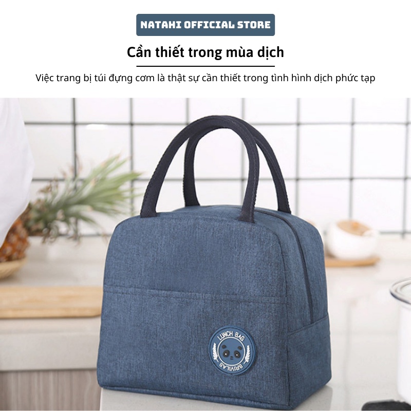 Túi đựng cơm giữ nhiệt Homely NATAHI DS01 vải Oxford 600D, đựng đồ ăn, hộp cơm, chống thấm, làm quà tặng