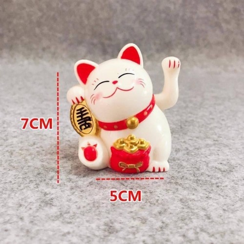 Mô Hình Nhựa Mèo Thần Tài Phụ Kiện Trang Trí Bánh