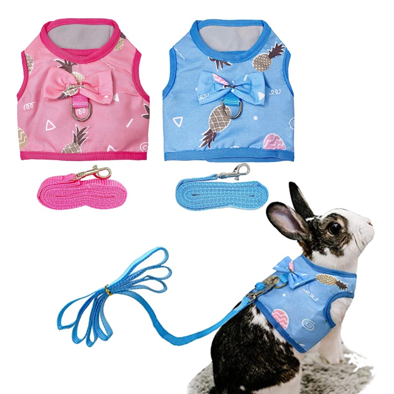 Áo đeo dây có móc khóa để dắt đi dạo cho thú cưng nhỏ chuột lang/ Chinchilla/ Hamster 3 kích thước 2 màu tự chọn
