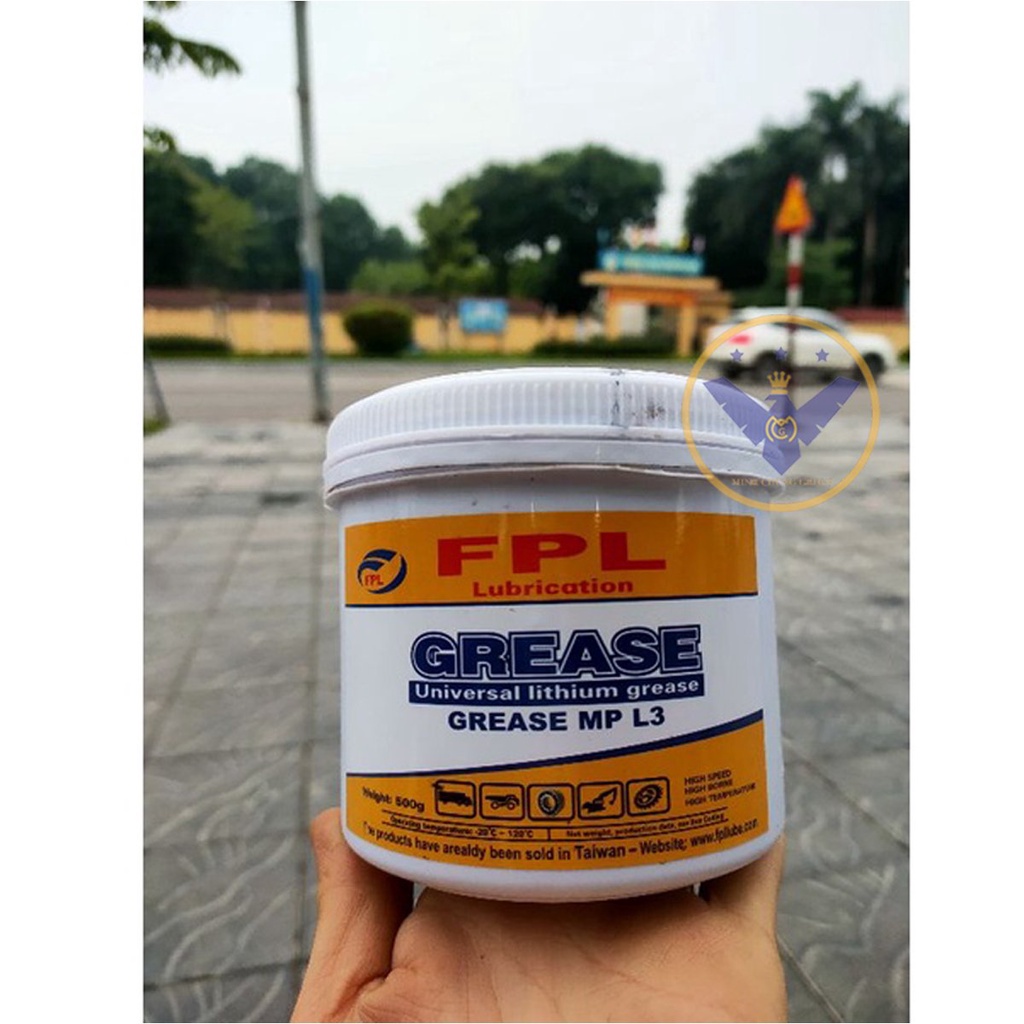 COMBO 2 Mỡ bò bôi trơn chịu nhiệt Sinopec/FPL Crystal Grease NLGI 3 - 500g,