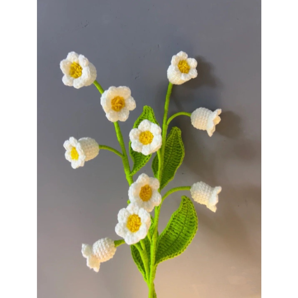 Hoa chuông handmade bằng len| Hoa Lily of valley| hoa len