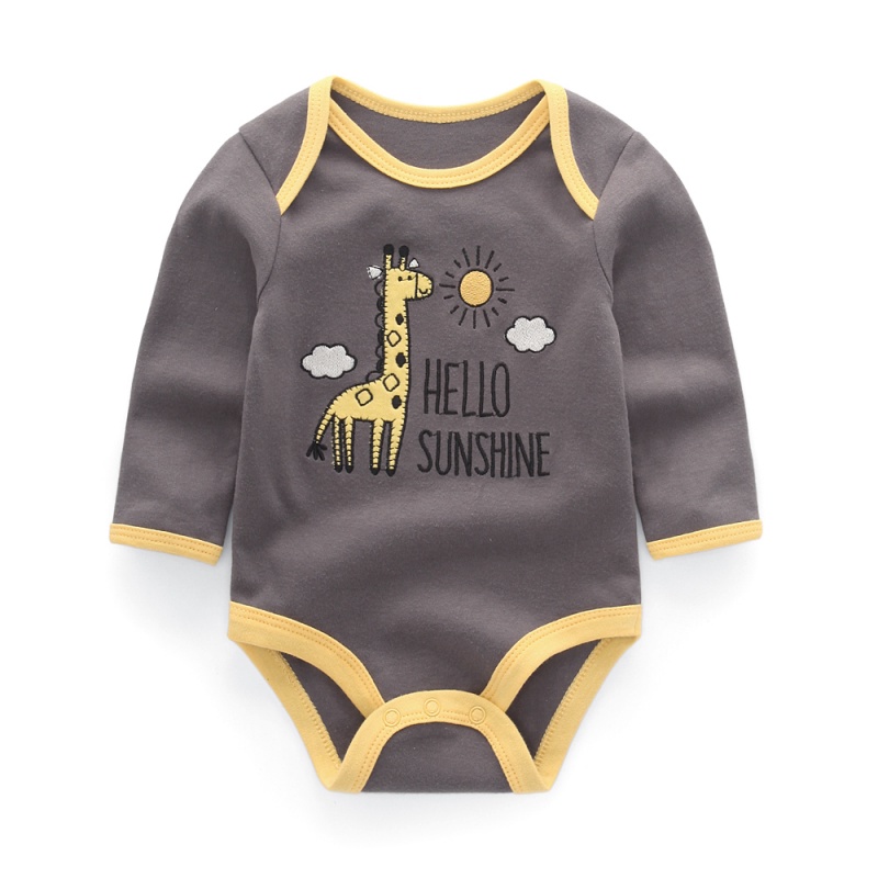 3PCS Baby jumpsuit 100% cotton dễ thương bé gái romper bé trai jumpsuit Quần áo sơ sinh quần áo trẻ sơ sinh quần áo trẻ sơ sinh
