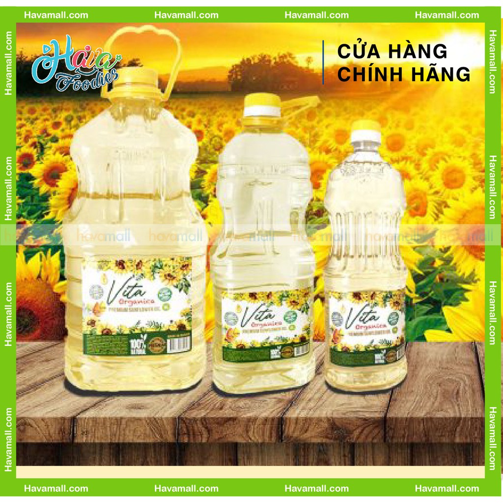 [HÀNG CHÍNH HÃNG] Dầu Hướng Dương Tinh Luyện Vita Nga 1000ml - Premium Sunflower Oil