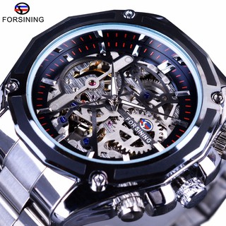 Đồng Hồ Cơ Tự Động Bằng Thép Không Gỉ Theo Phong Cách Steampunk