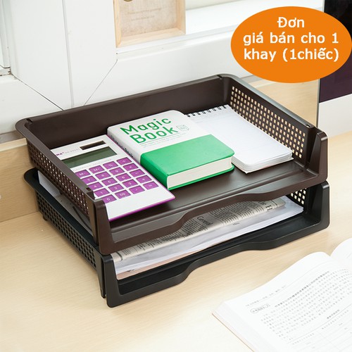 Khay đựng tài liệu A4 có thể xếp chồng dáng dọc, dáng ngang Inomata nội địa Nhật Bản