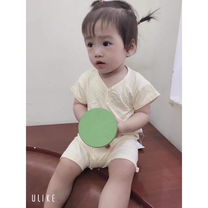 Bộ thun lạnh cộc tay Peekaboo bé trai bé gái