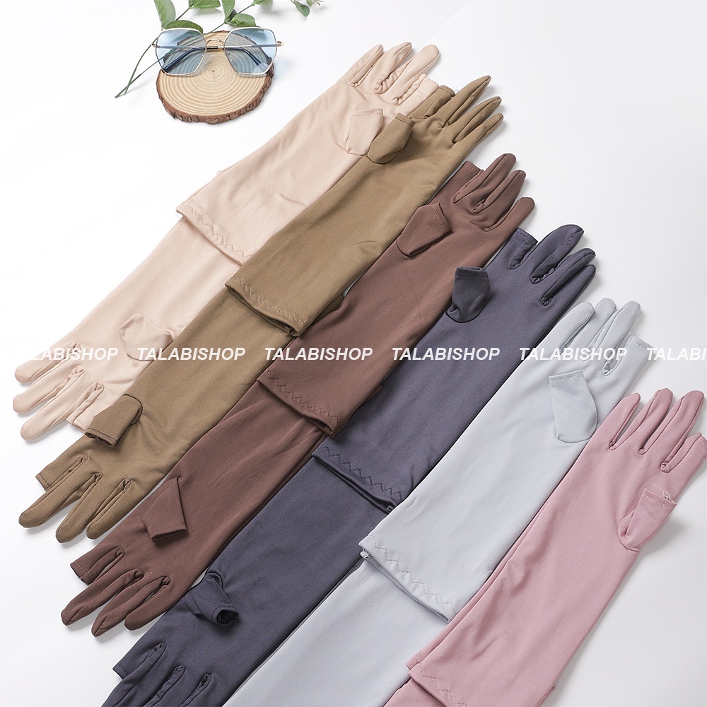 Găng tay chống nắng hở ngón, bít ngón NHIỀU MẦU thun lạnh 4 chiều Talabishop, bao tay chống tia UV, xịn đẹp, bao bền