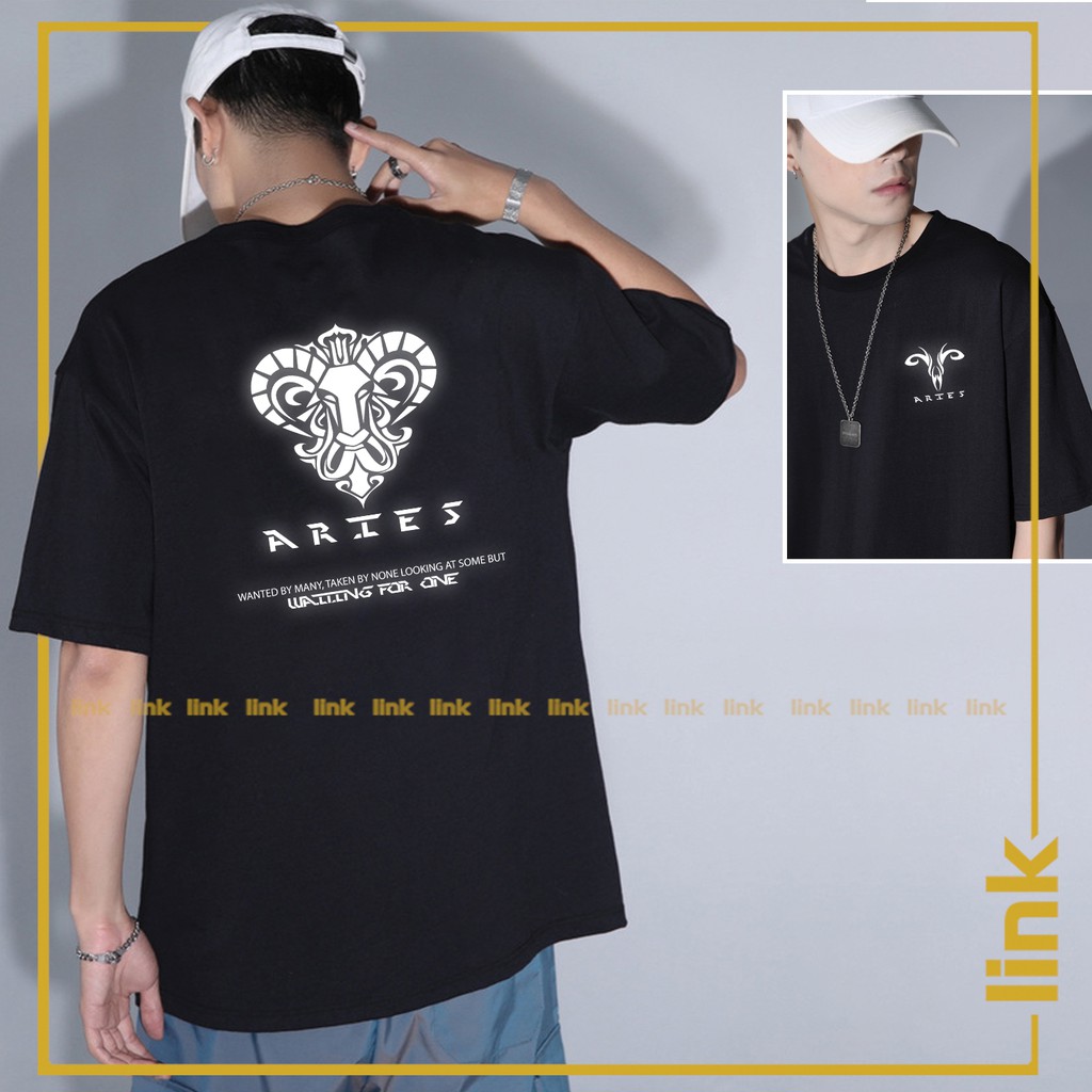 Áo phản quang bạc BẠCH DƯƠNG - CUNG HOÀNG ĐẠO  unisex tay lỡ