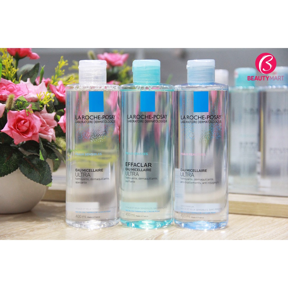 Nước tẩy trang La Roche Posay Micellar Water Peaux Grasses cho da dầu mụn màu Xanh 400ml