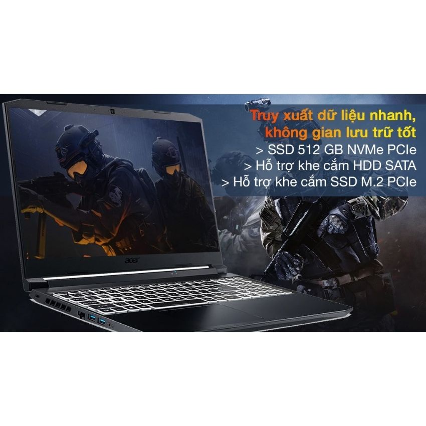 [ TẶNG VOUCHER 150K ] Laptop Acer Nitro 5 AN515-57-5669 (NH.QEHSV.001) - Hàng chính hãng bảo hành 12 tháng