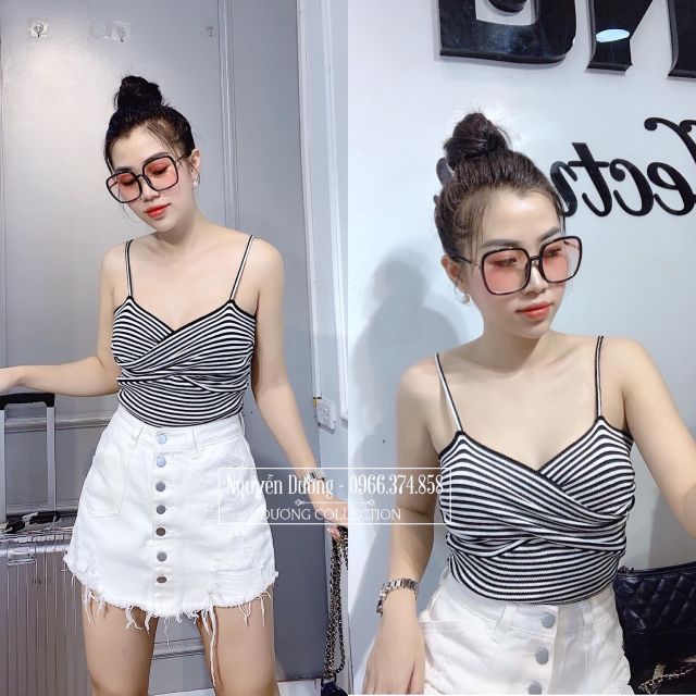 Áo 2 dây chéo ngực (quảng châu ) ( ảnh thật )