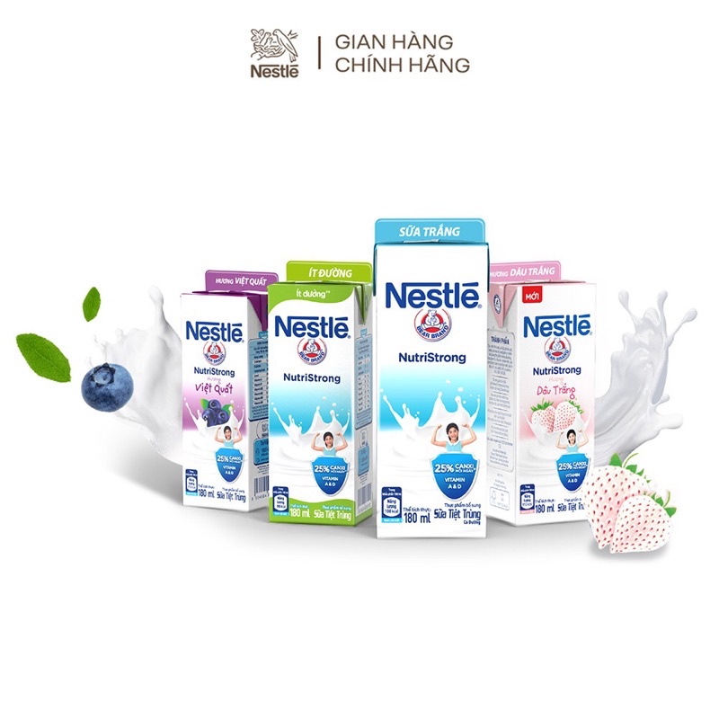 Thùng 48 hộp sữa Nestlé Gấu việt quất (48x180ml)[date 07/2022]