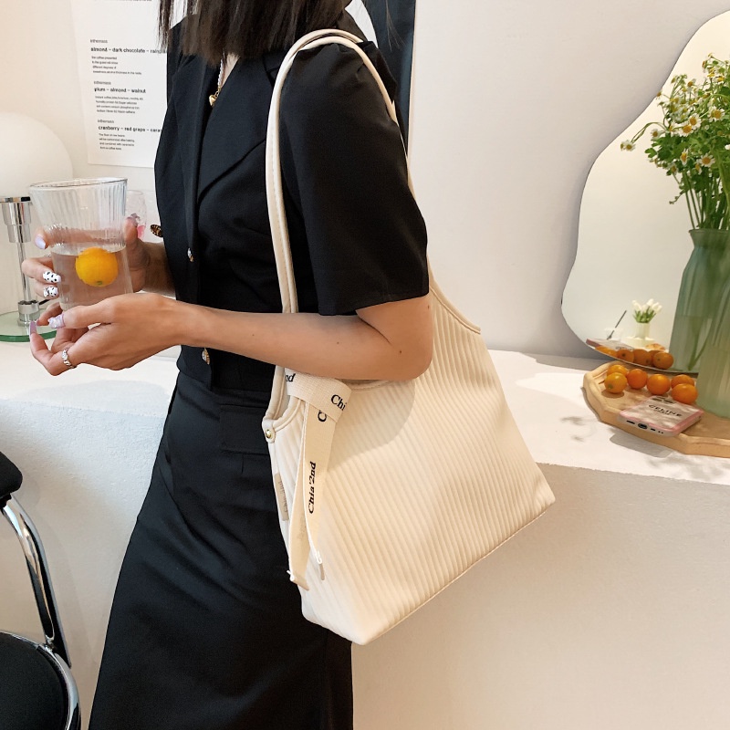 Túi Tote Đeo Vai / Kẹp Nách Xếp Ly Cầm Tay Cỡ Lớn Thời Trang Mùa Hè Hàng Mới 2022 Cho Bạn Gái