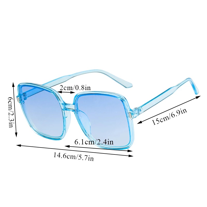 Kính Mát Gọng Vuông Oversize Phong Cách Cổ Điển Chống Tia UV Thời Trang Dành Cho Nữ