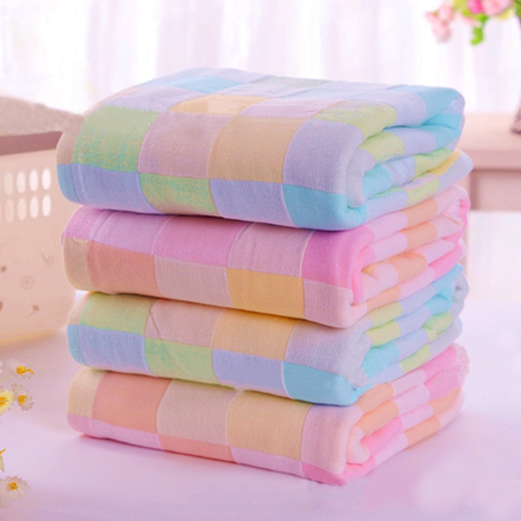 Khăn Kẻ Ô Vuông 28*28 cm Chất Liệu Gạc Cotton Đa Năng