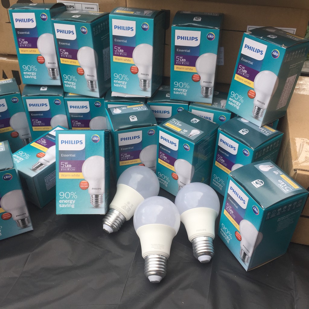 [Combo] Dây Đui Đèn E27 10M 20 Đui Chống Nước (Có Đầu Nối Thêm Dây) + 20 bóng Led buld 5W Philips