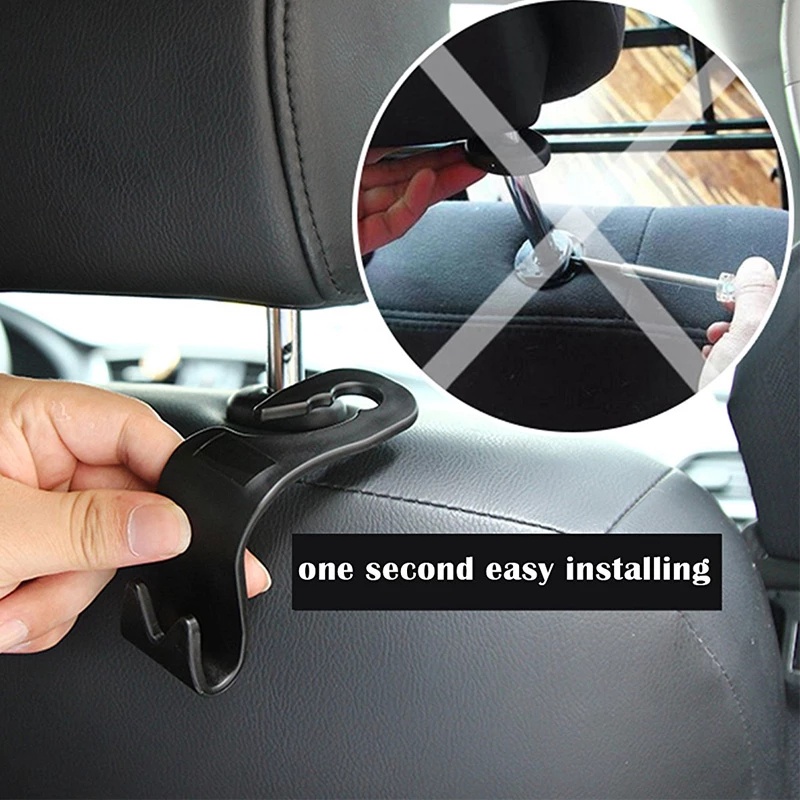 Giá Đỡ Móc Treo Đồ Gắn Lưng Ghế Xe Hơi Tiện Dụng