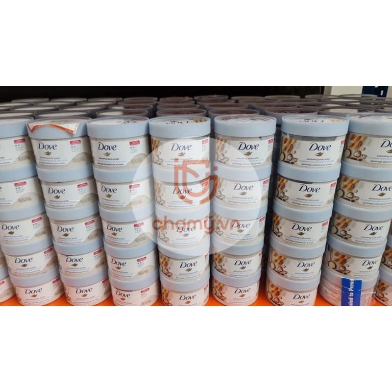 [SHIPPED USA] Bản Mỹ 298g Tẩy tế bào chết cơ thể Dove Exfoliating Body Polish Scrub Macca Sữa gạo | BigBuy360 - bigbuy360.vn